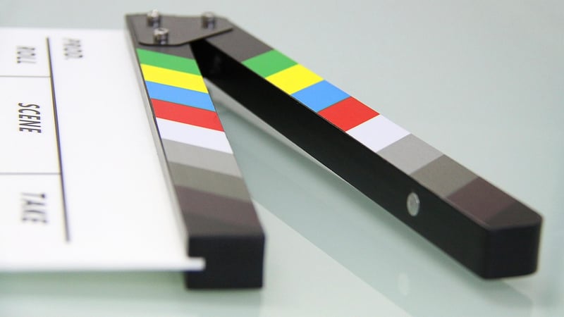 Clapperboard cinema board slate